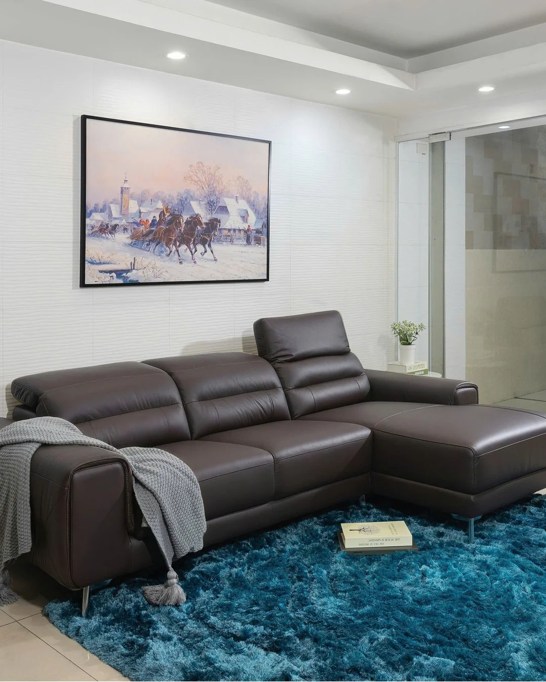 Sofa da Malaysia bộ góc 958